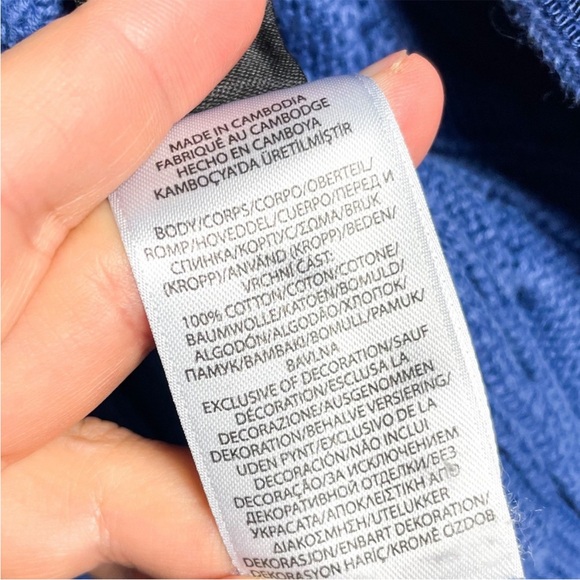 Polo by Ralph Lauren Cable Knit Long Sleeve Cardigan in Blue, Size Small - Picture 10 of 12